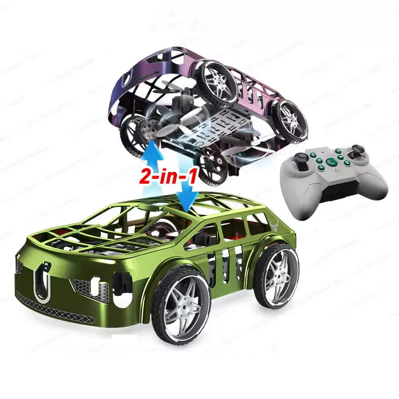 2 in 1 RC Mini Car & Drone With Lights